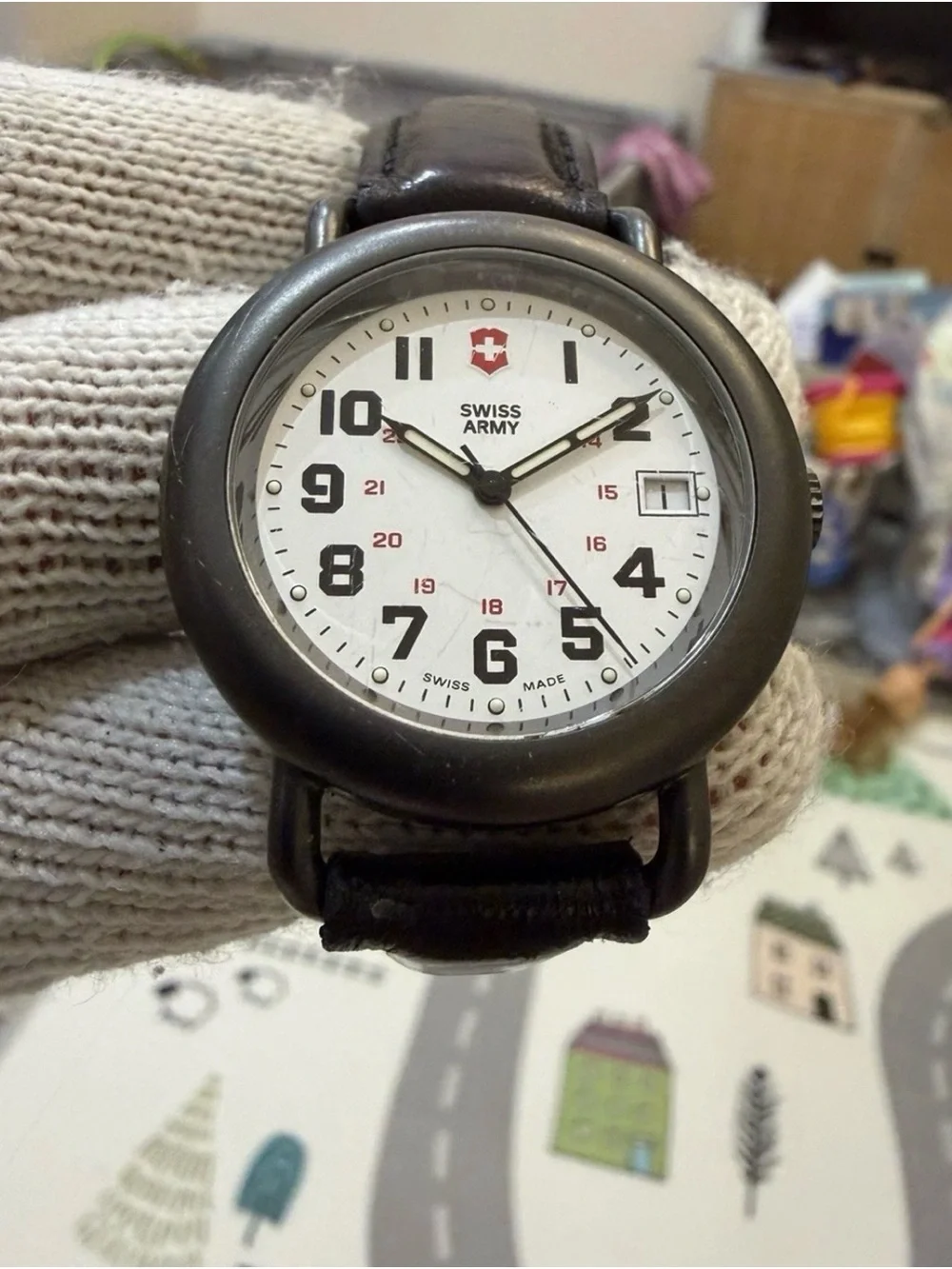Vintage 1990s Victorinox Swiss Army Cavalry Gunmetal Watch 24531